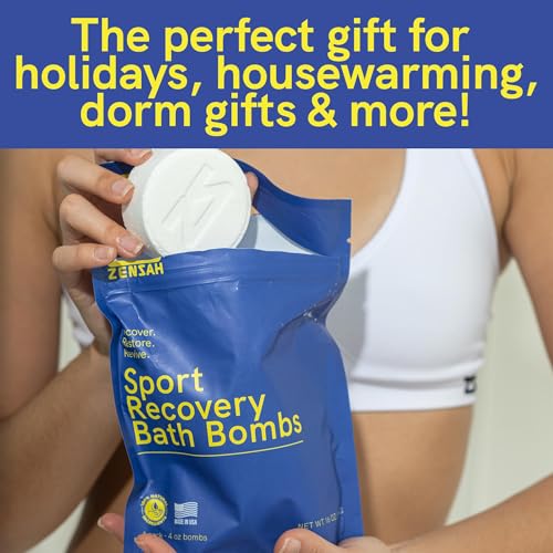 Zensah bath bomb dissolves in tub for a relaxing post-workout ritual.