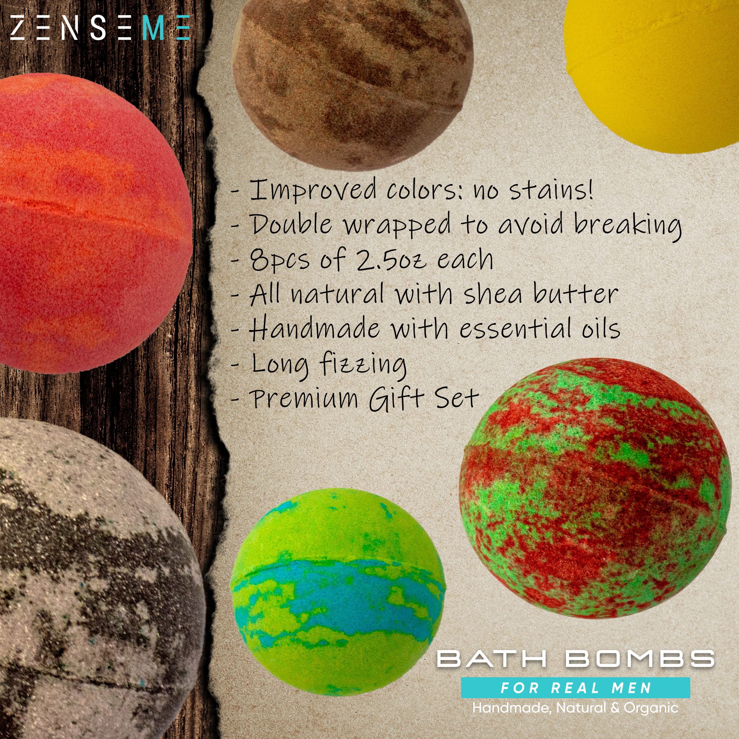 ZenseMe green tea bath bomb soothing skin and relaxation