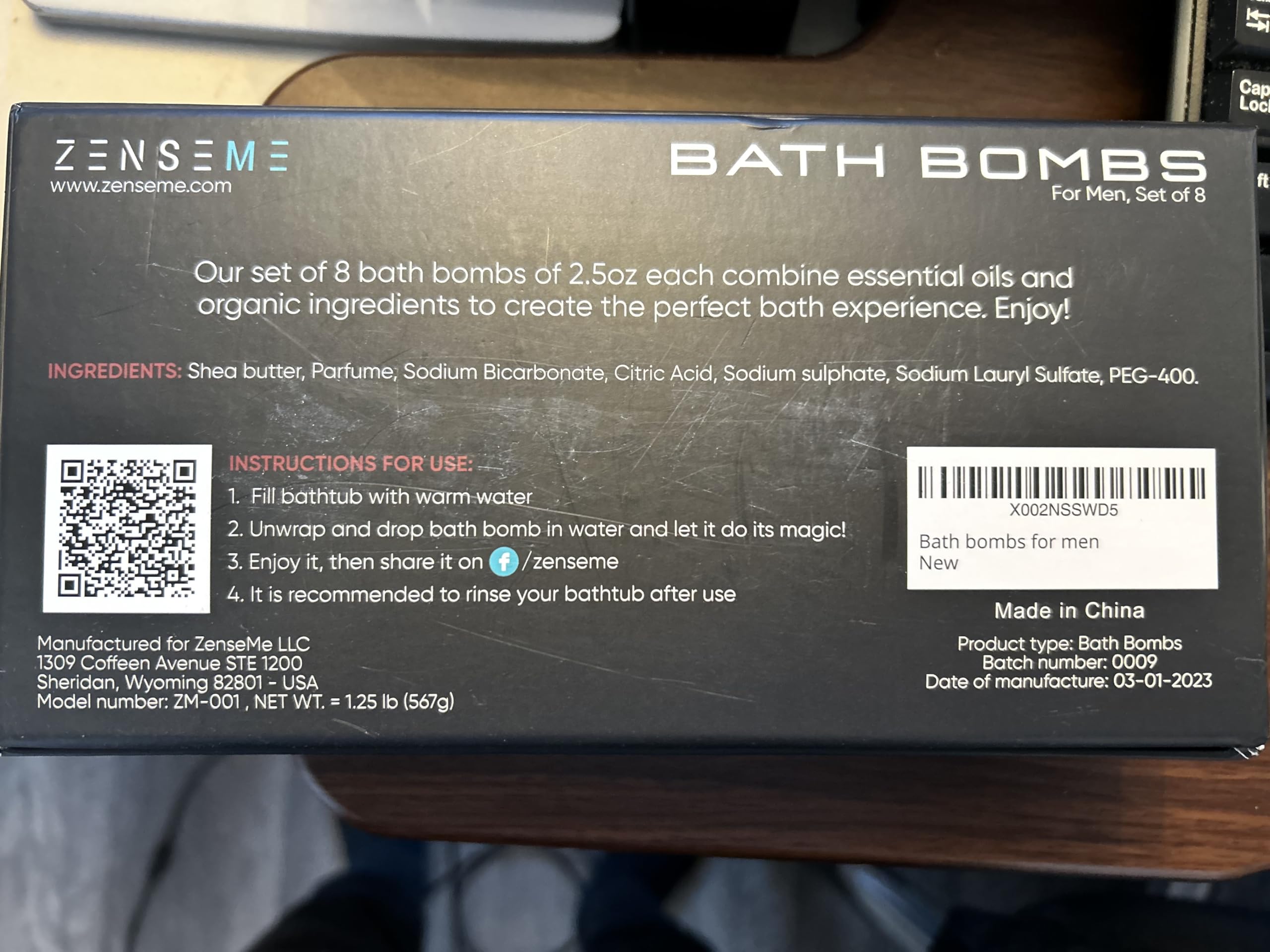 ZenseMe vanilla bath bomb warm scent and skin comfort