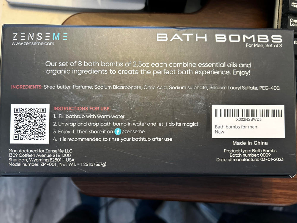 ZenseMe vanilla bath bomb warm scent and skin comfort