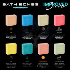 ZenseMe square bath bombs close-up highlighting handcrafted texture for an at-home spa ritual