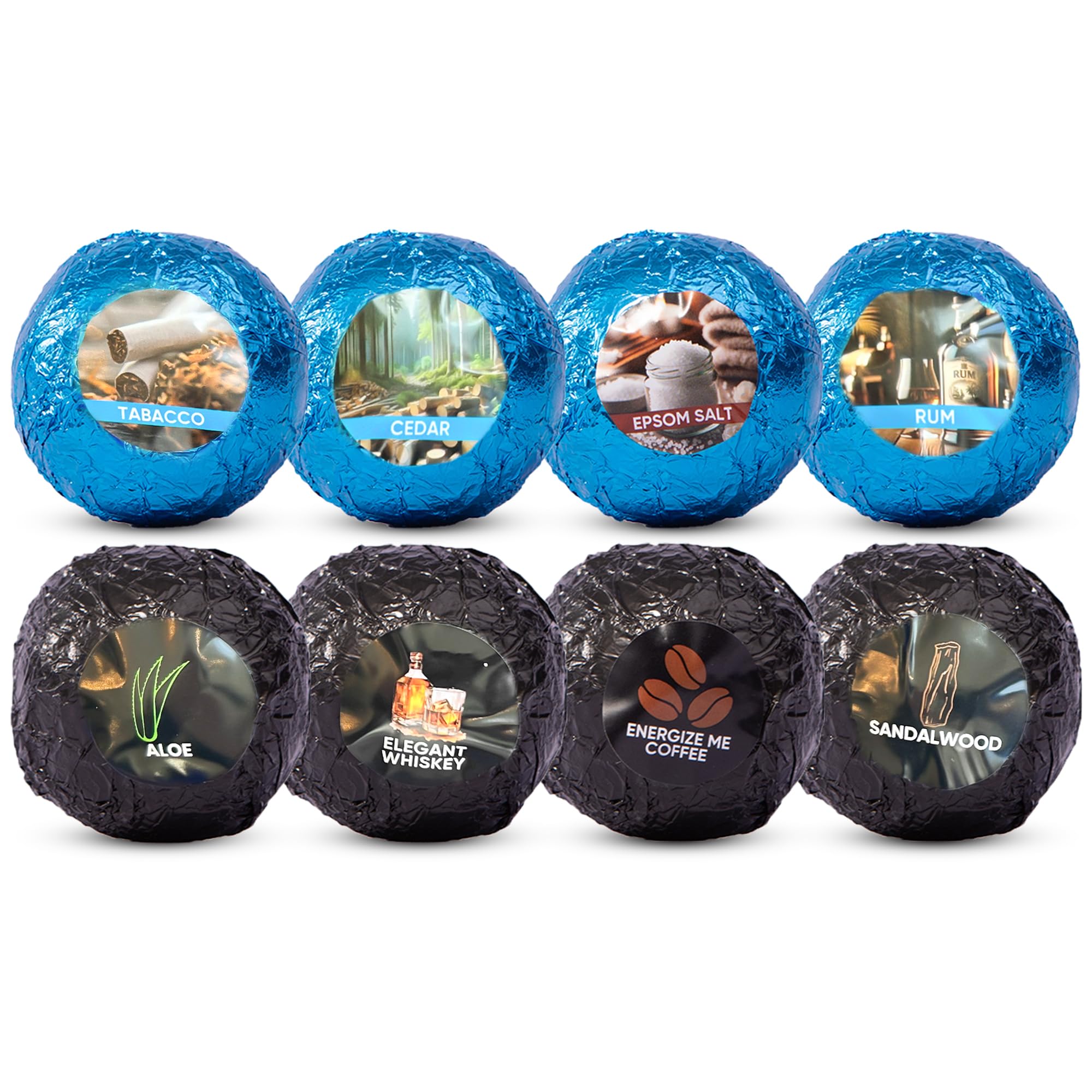 ZenseMe envase regalo de bombas de baño para hombre, presentación premium.