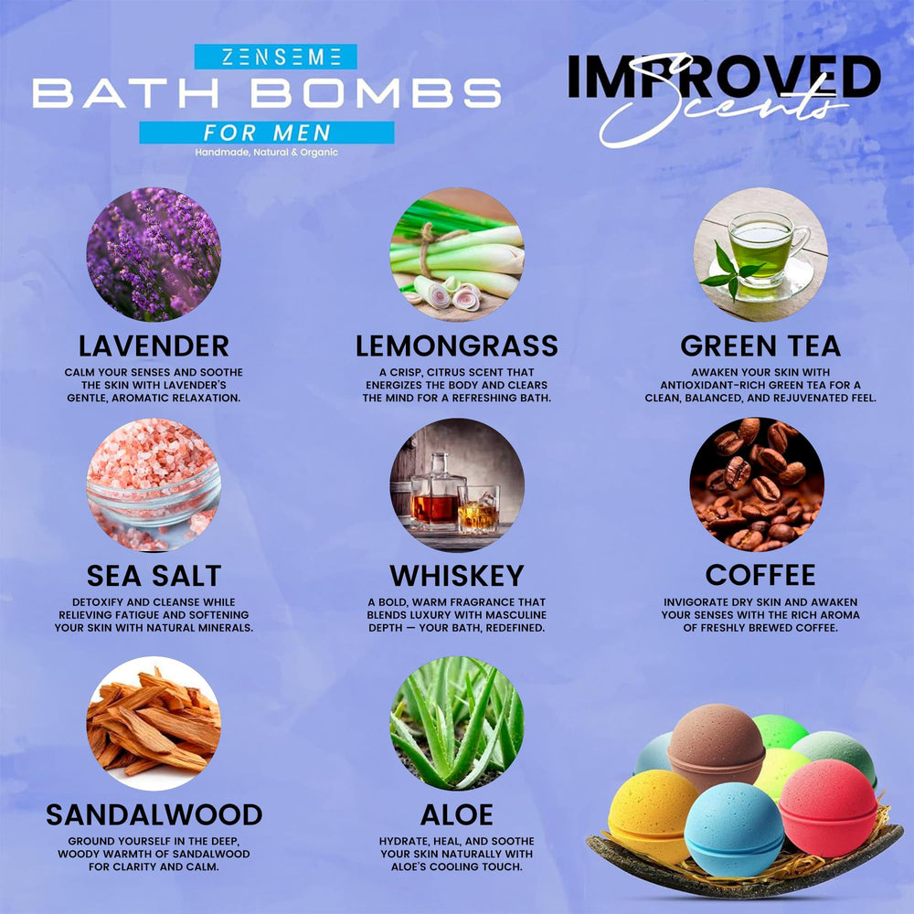 ZenseMe bath bomb cedar – fresh, woodsy scent with muscle-relaxing bath experience.