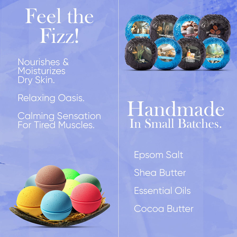 ZenseMe bath bomb cologne – classic fragrance and mood-soothing soak.