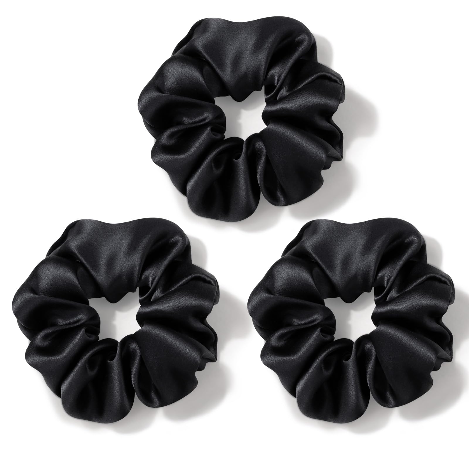 Zenssia Mulberry Silk Scrunchies black pack reduces hair breakage during daily wear.
