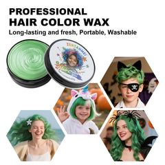 ZENTANMEI green wax creating a cosplay look with vibrant shade