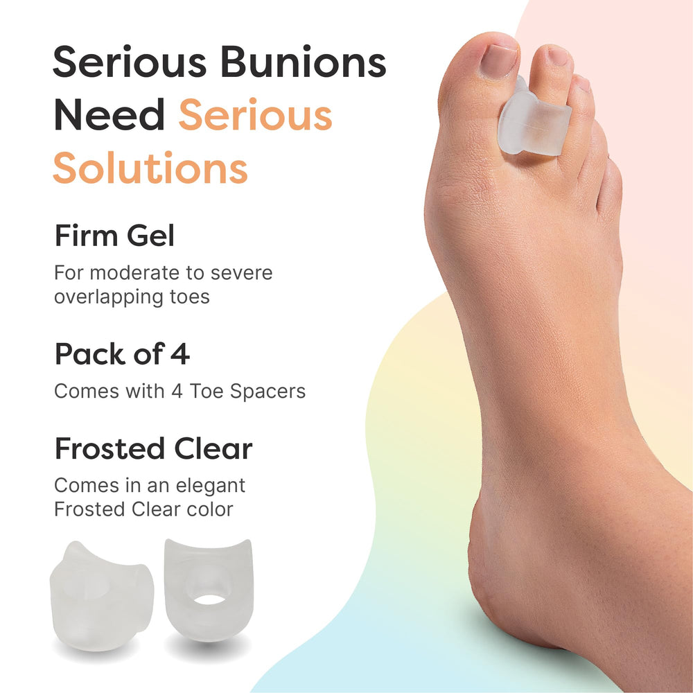 ZenToes firm gel toe separator matte frosted finish for comfortable all-day wear.