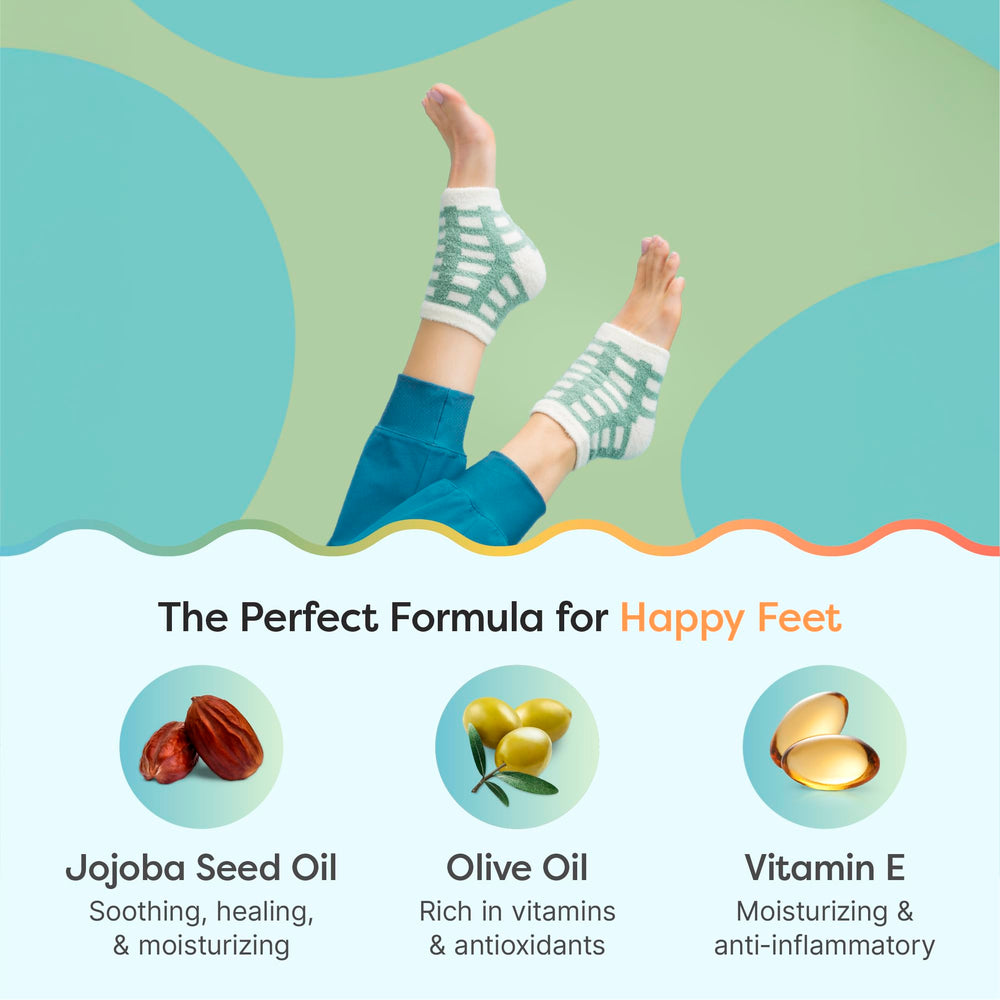 ZenToes gel-lined heel close-up shows nourishing formula.