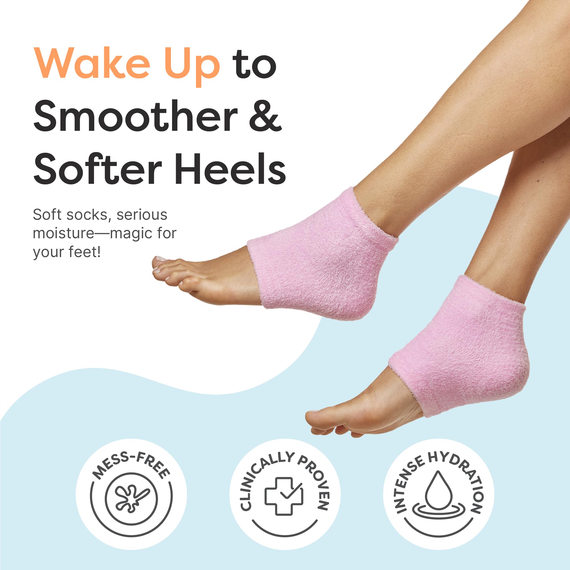 ZenToes gel-lined heel close-up showing hydrating comfort.