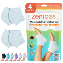 ZenToes moisturizing fuzzy sleep socks in slate provide overnight hydration.