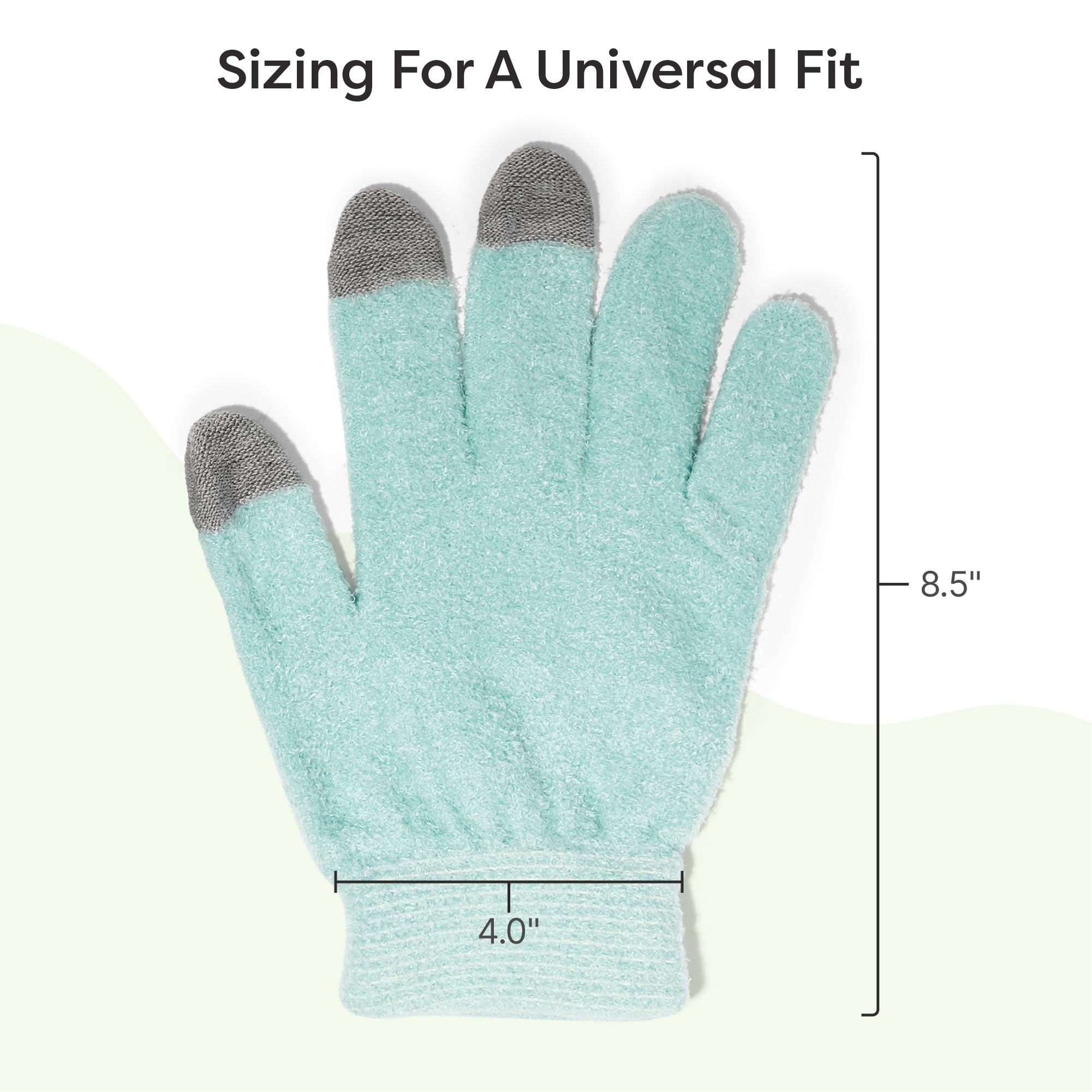 ZenToes Moisturizing Gloves latex-free label for comfortable wear.