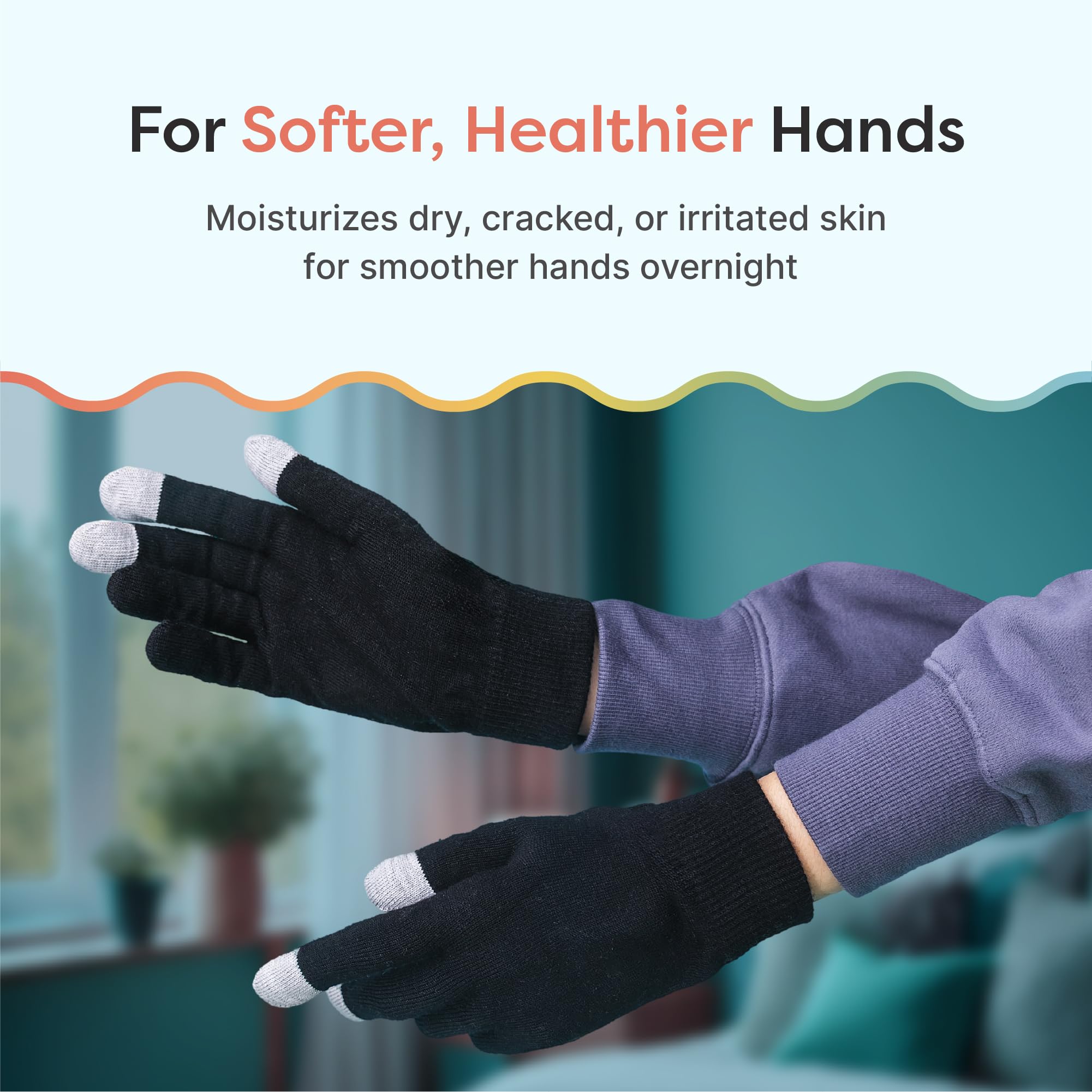 ZenToes Moisturizing Gloves soft-glove closeup highlights plush texture and overnight hydration
