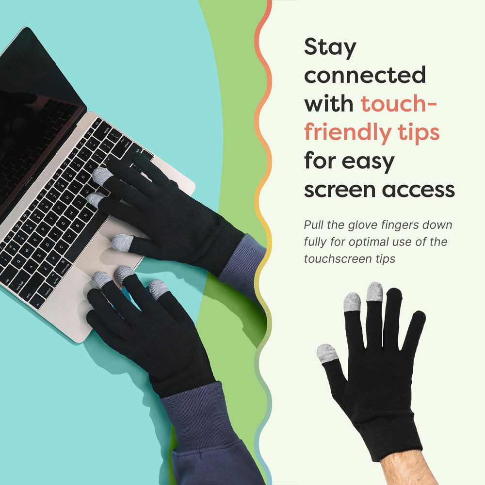 ZenToes Moisturizing Gloves touchscreen-friendly tips enable continued use while scrolling