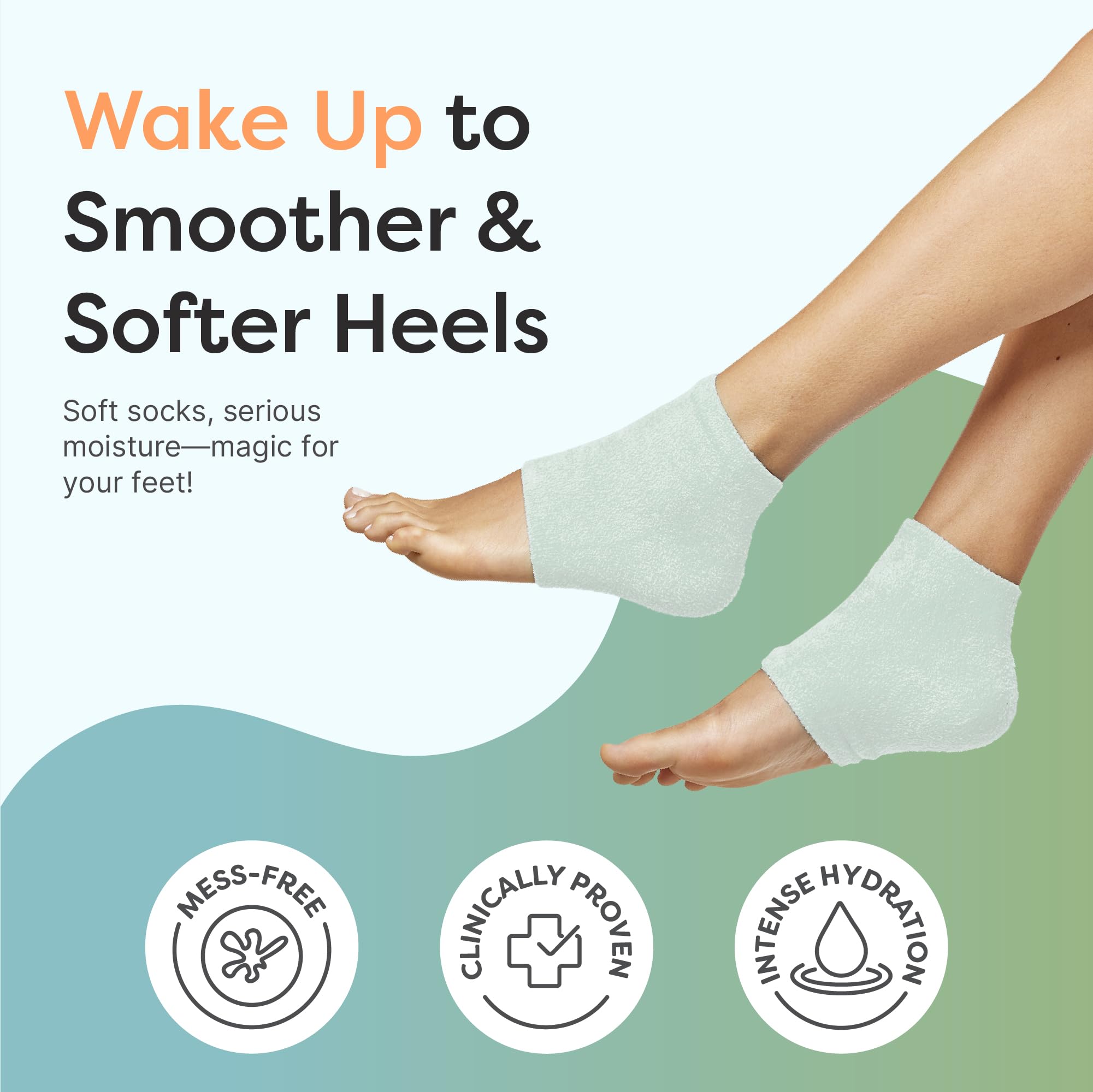ZenToes gel-lined heel with jojoba and olive oil provides hydration during wear