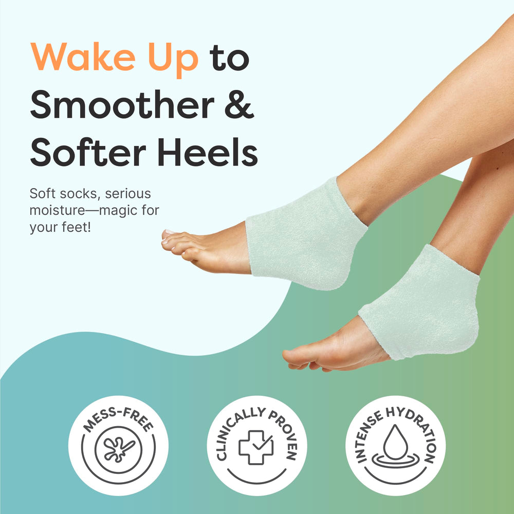 ZenToes gel-lined heel with jojoba and olive oil provides hydration during wear