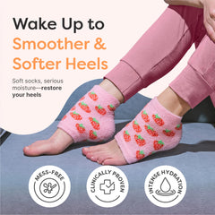 ZenToes Moisturizing Socks gel-lined-heel provides deep moisture with vitamin E and oils.