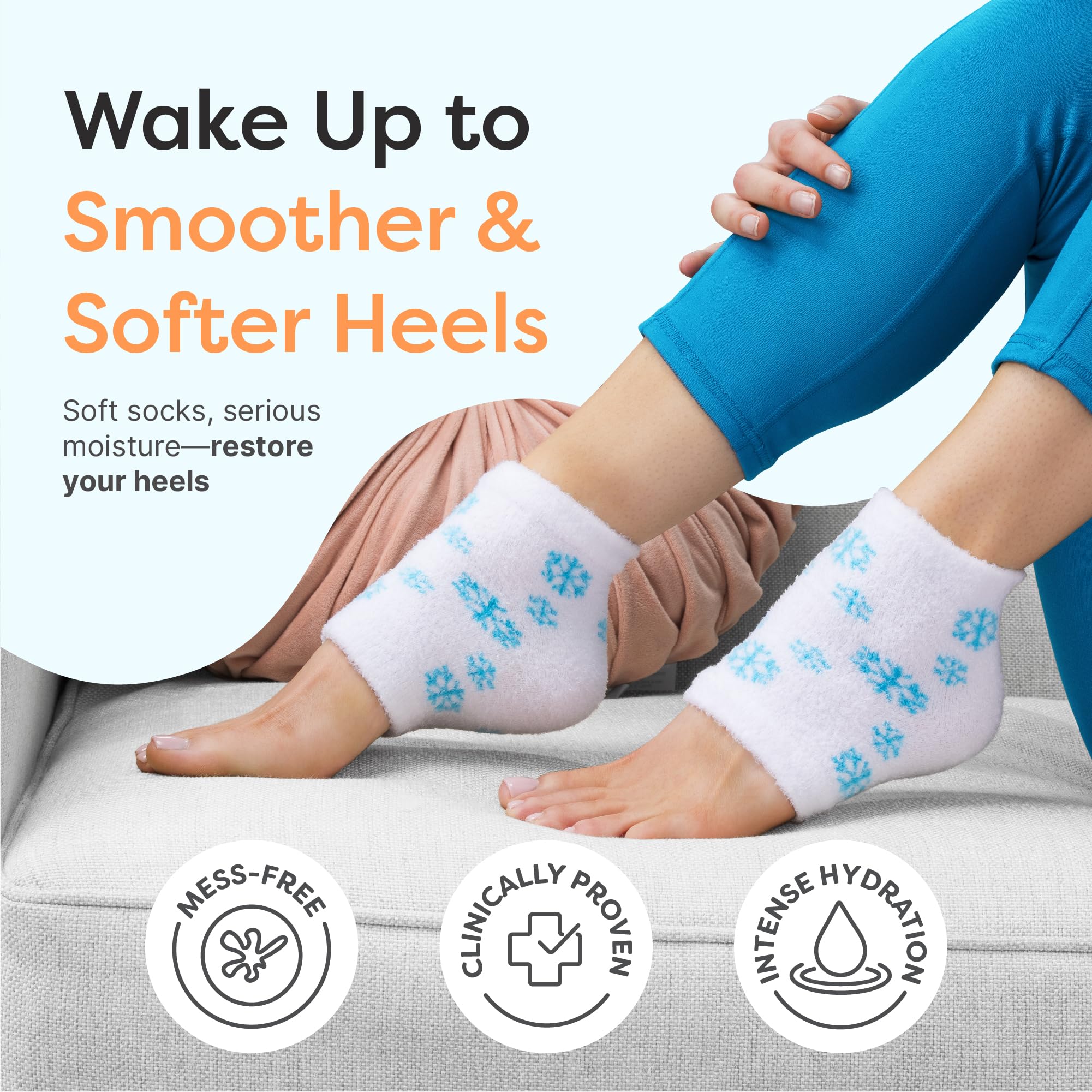 ZenToes gel-lined heel socks show deep hydration with jojoba and vitamin E.