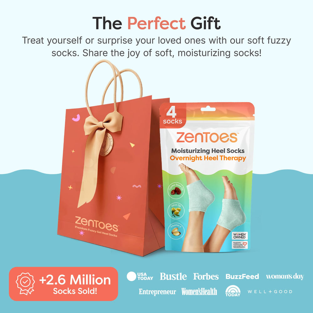 ZenToes nighttime pampering helps soften dry heels by morning