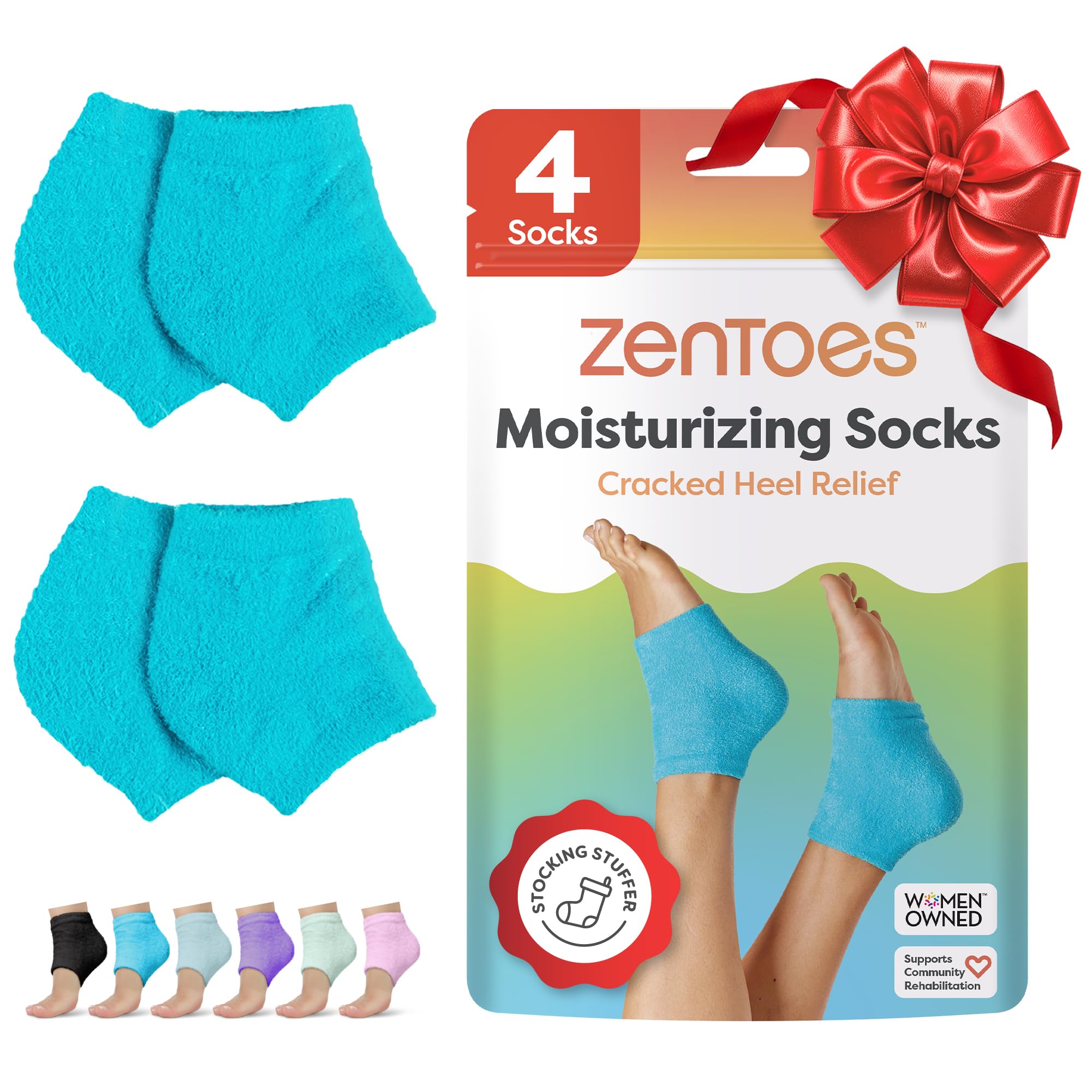 ZenToes moisturizing socks with open-toe design for breathable overnight comfort