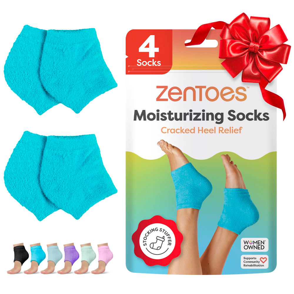 ZenToes moisturizing socks with open-toe design for breathable overnight comfort