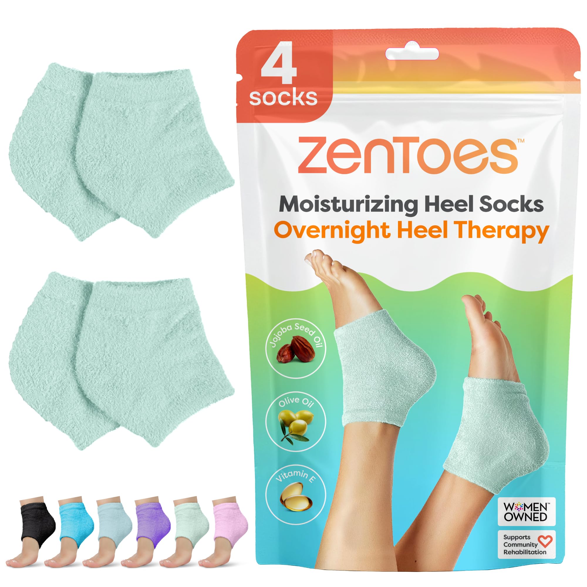 ZenToes moisturizing socks open-toe design for overnight hydration and spa-like foot care