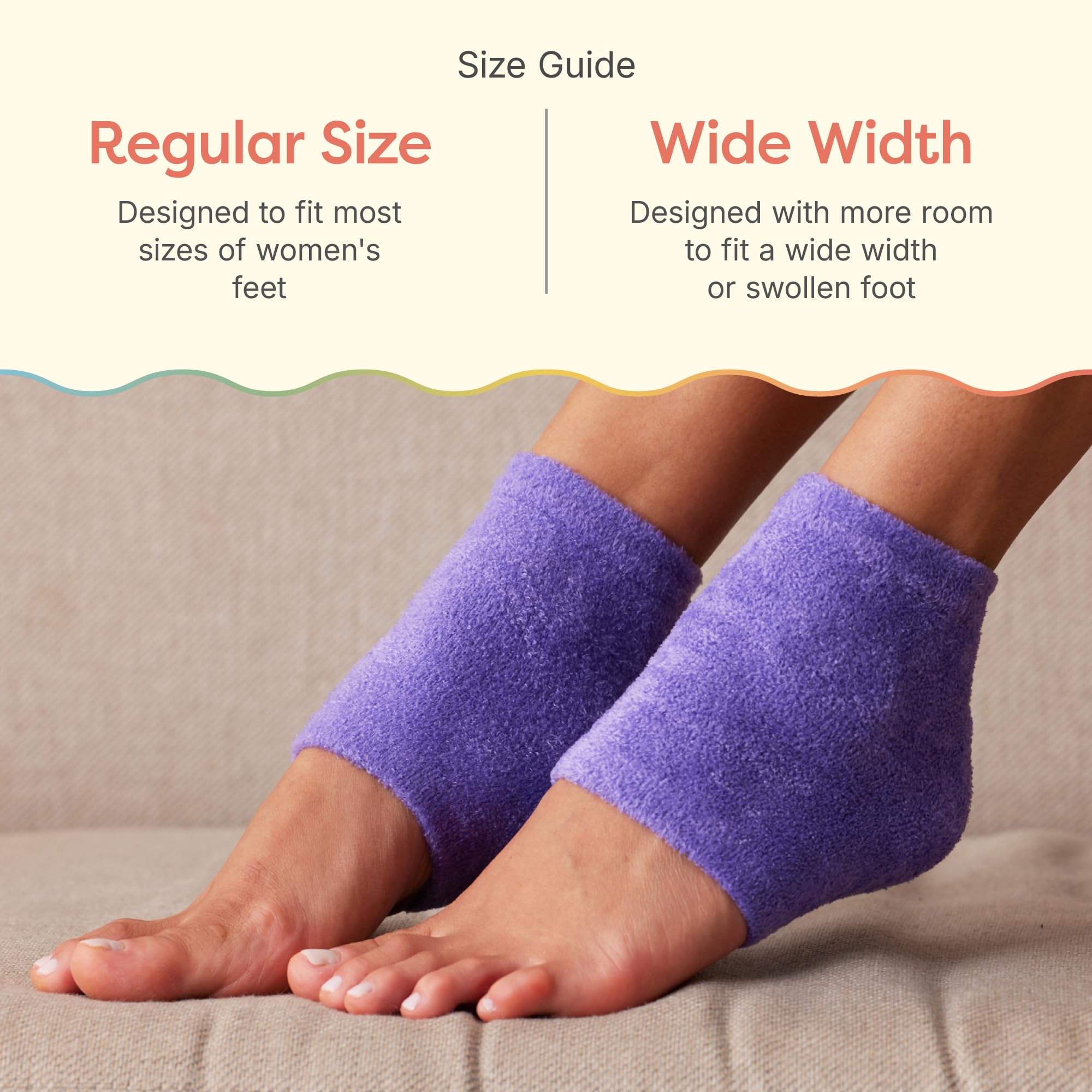 ZenToes Moisturizing Socks regular size fits an average foot.