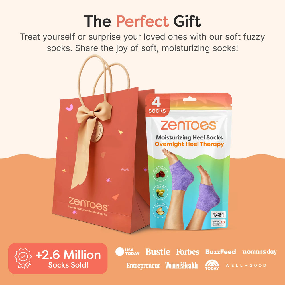 ZenToes Moisturizing Socks wide width offers extra room for comfort.