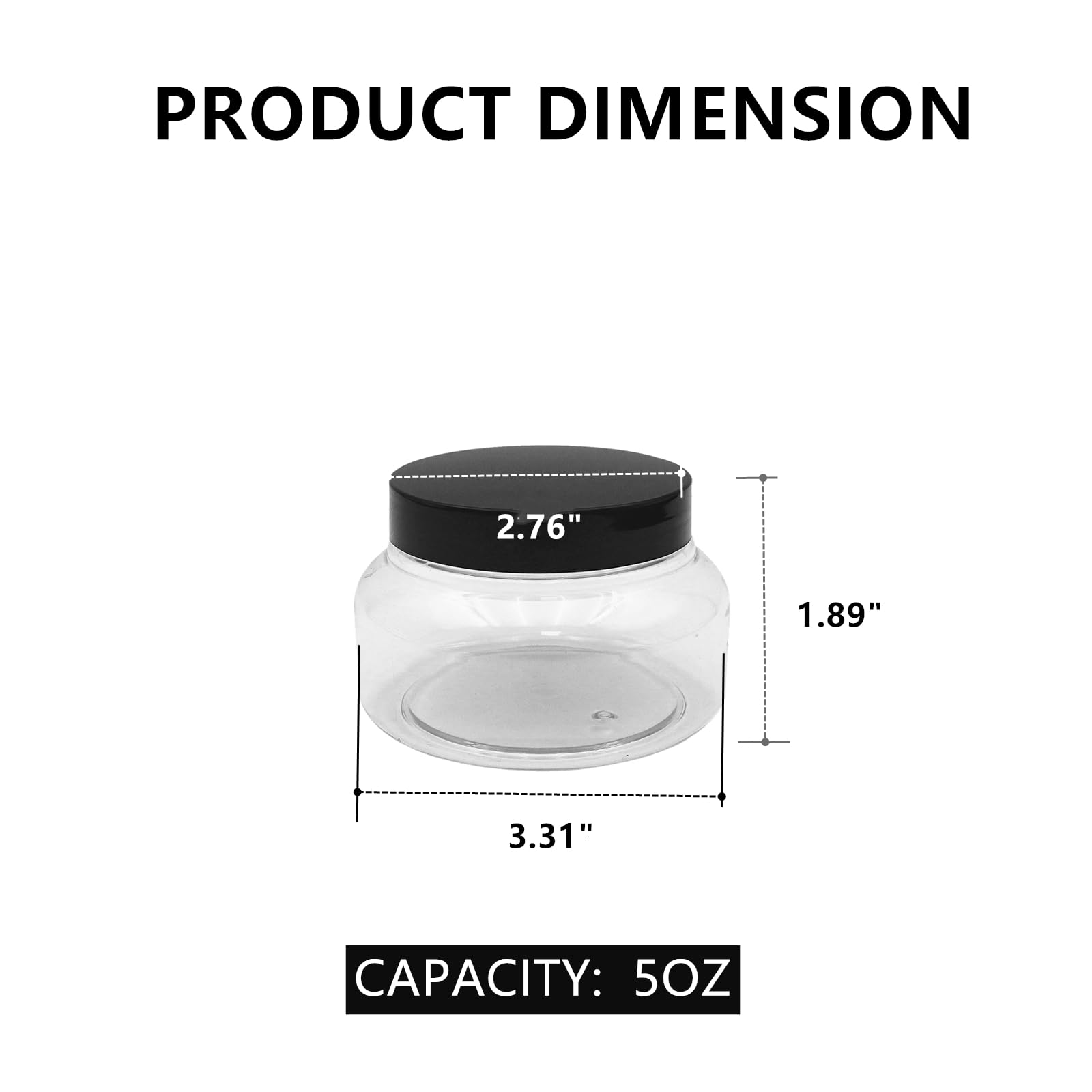 Zentriqlla BPA-free jar with black lid for safe reuse.