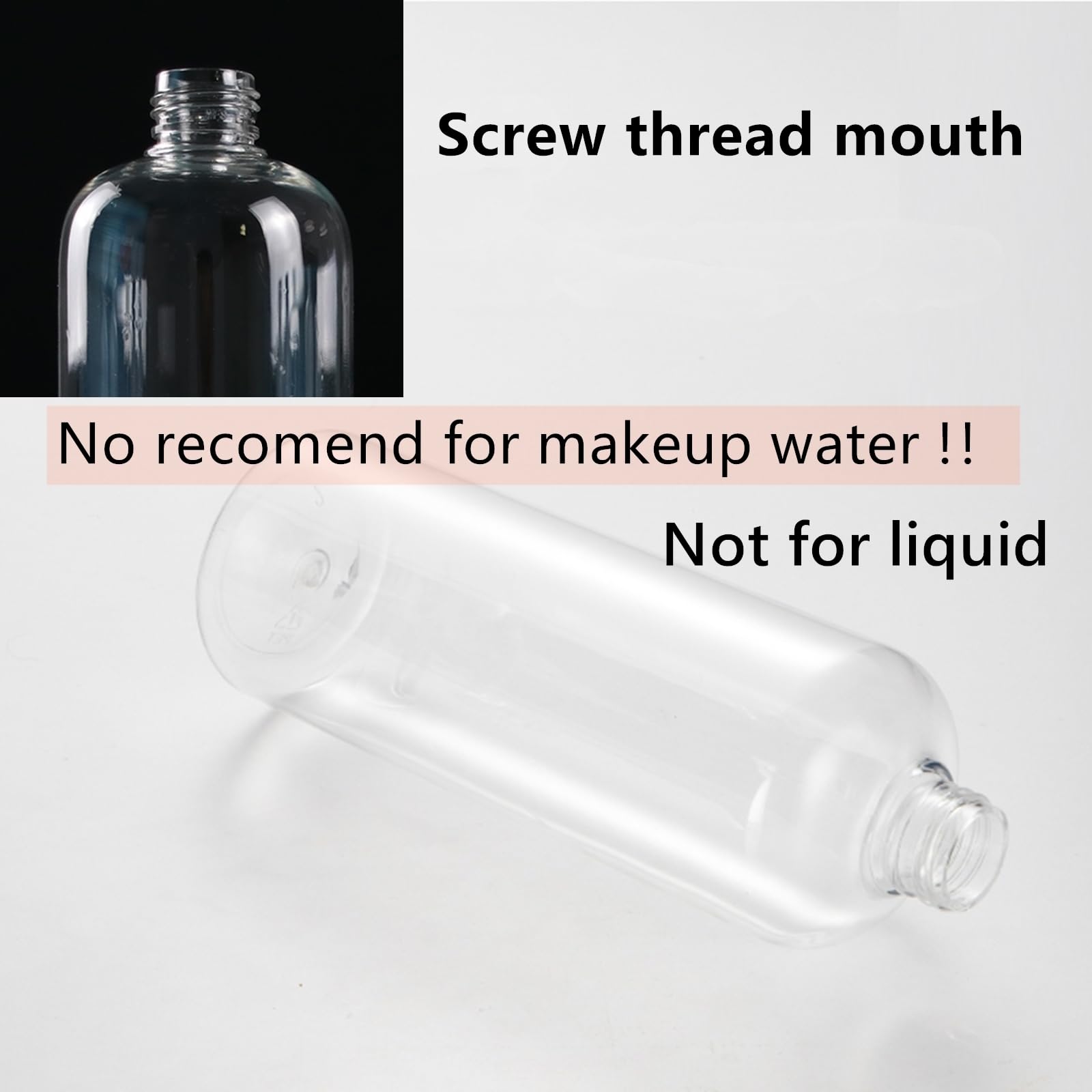 Zentriqlla clear bottle in-use with shampoo or lotion for travel-ready use.