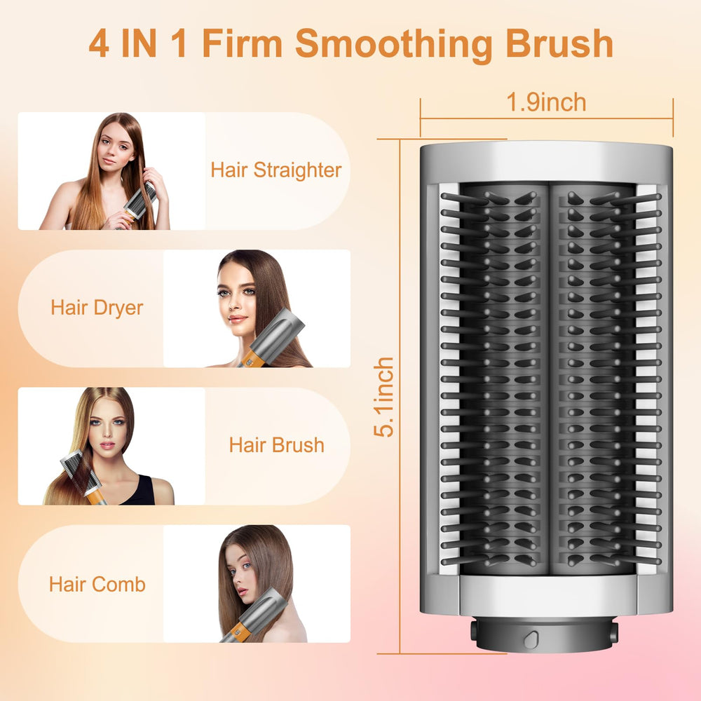 Zephblow brush in use enables smoothing and straightening during daily hair care.