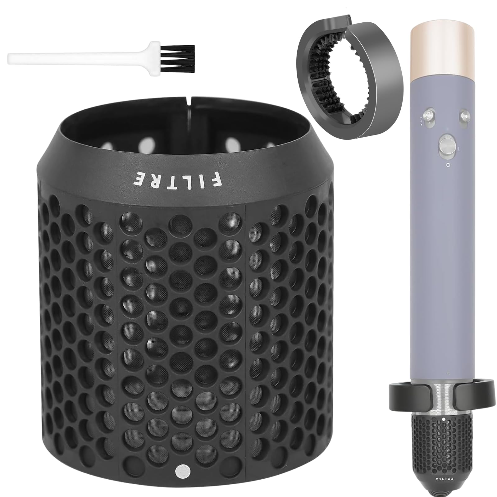 ZEPHBLOW Dyson Airwrap filter cage front view protects the motor from dust and hair