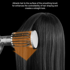 Zephblow Dyson Airwrap brush closeup highlights firm bristles for thick hair control.