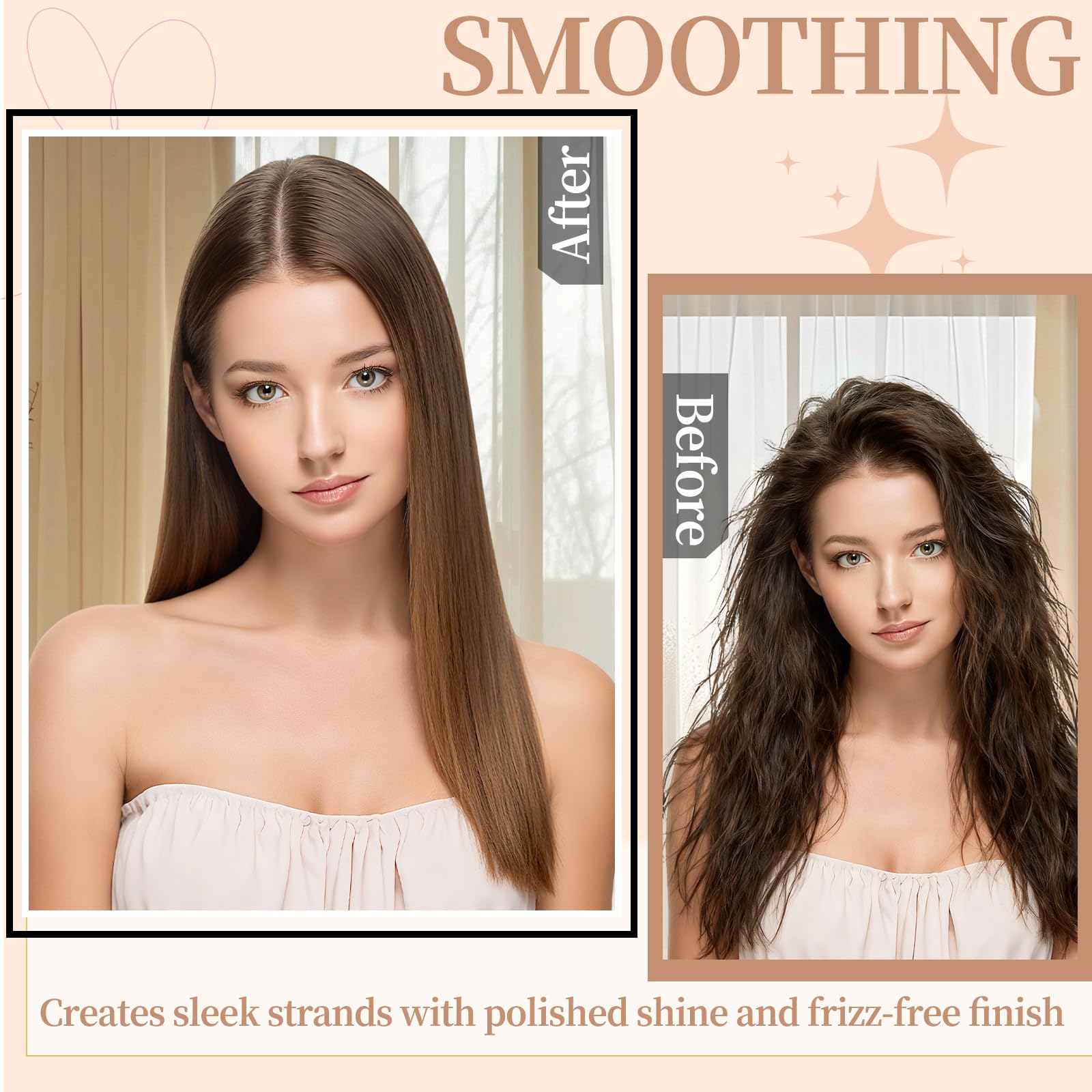 ZEPHBLOW brush shown alongside hair types for styling comparison