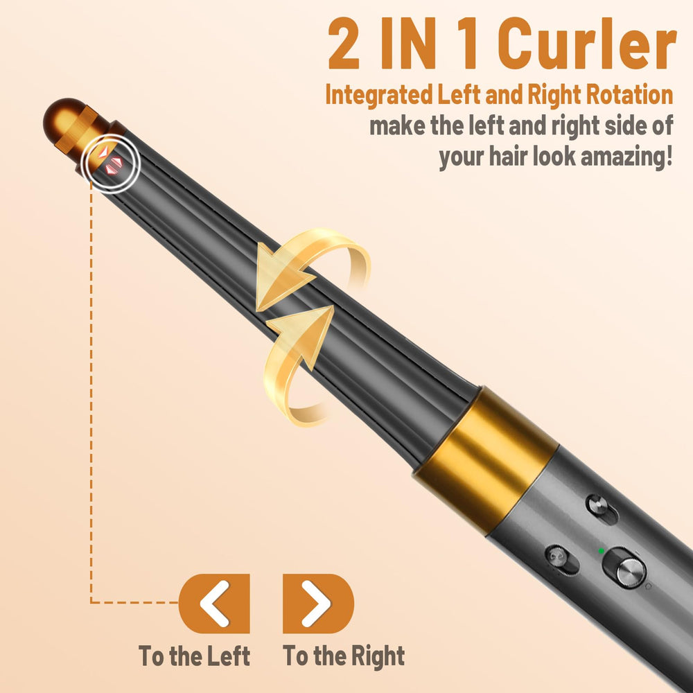 Zephblow gold-finish conical barrel adds stylish, efficient curling