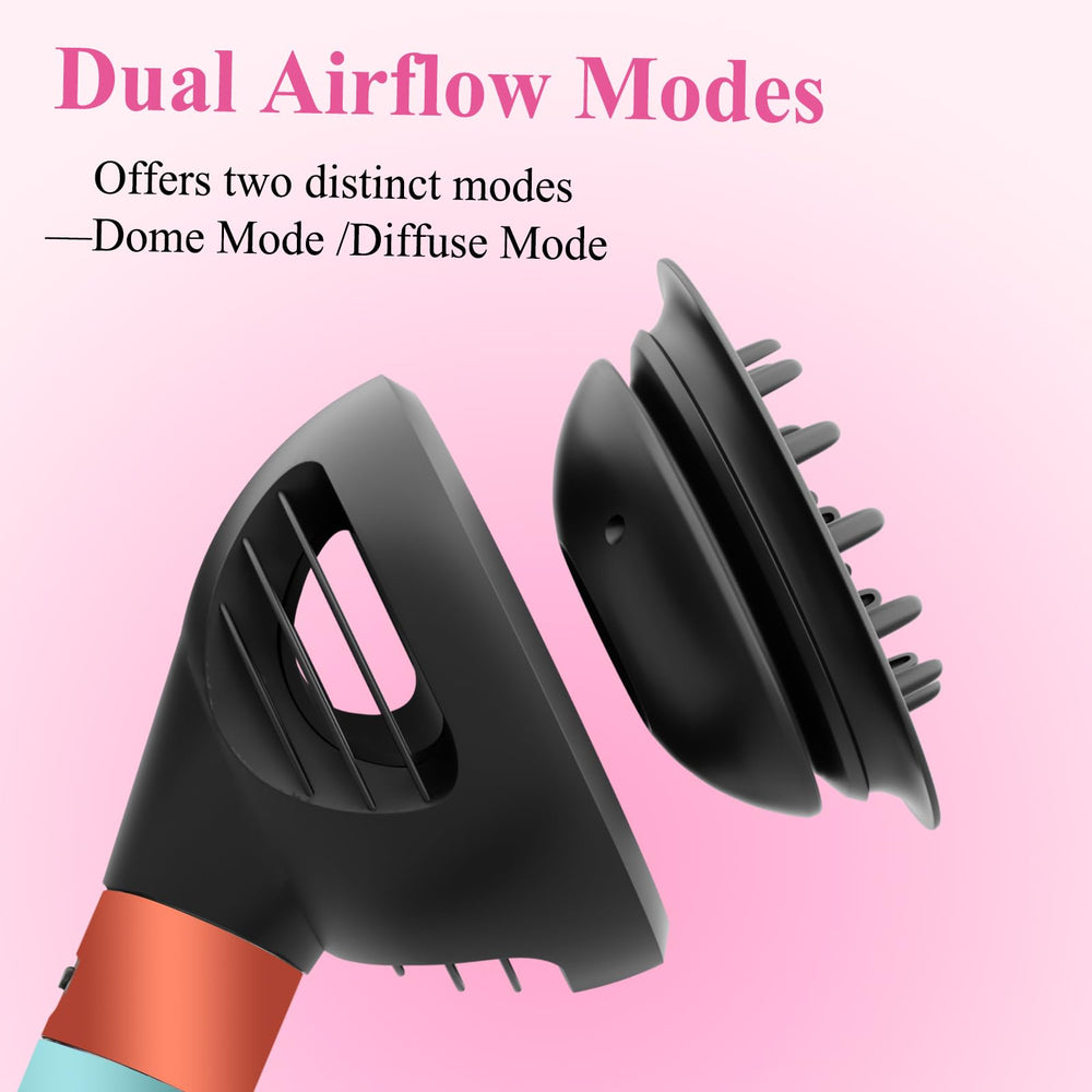 ZEPHBLOW diffuser with heat-protection distributes air gently to protect hair shine.