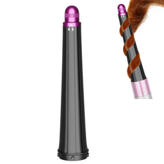 Zephblow long conical barrel for Dyson Airwrap, rose finish, creates gradual curls with less heat.