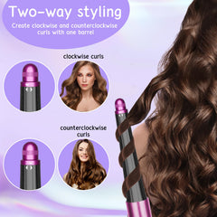Zephblow rose conical barrel for long hair styling with smooth waves.