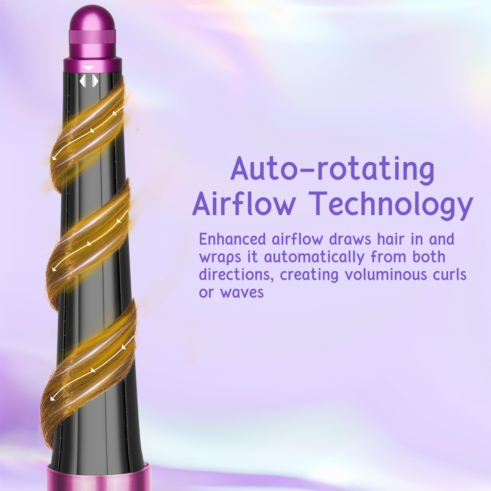 Zephblow long-conical barrel demonstrates bidirectional curling for versatile looks.