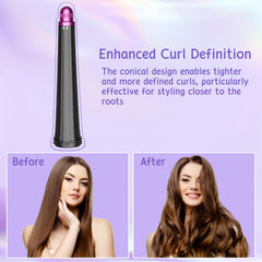 Zephblow rose Airwrap barrel enables quick styling for thick, long tresses.