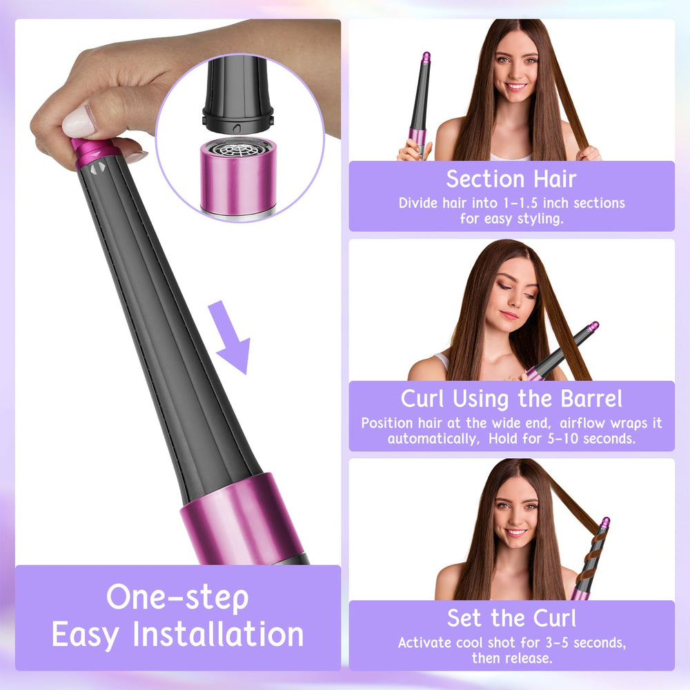 Zephblow long barrel styles longer hair quickly and efficiently.