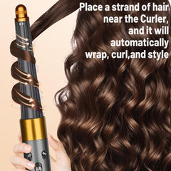 Zephblow long-hair curling barrel in use delivers quick, even curls