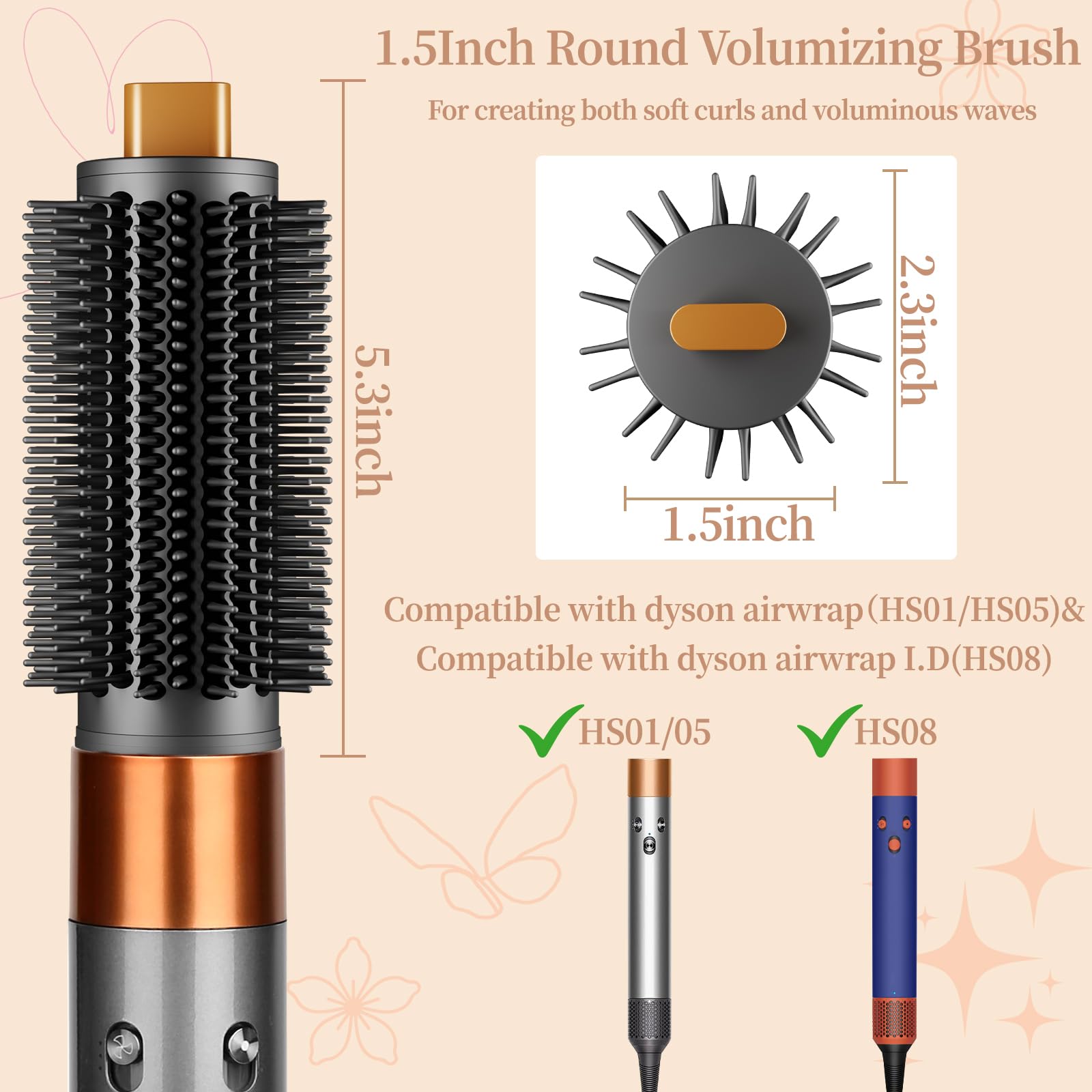ZEPHBLOW round brush bristles close-up showing flexible nylon and soft tips for smooth glide