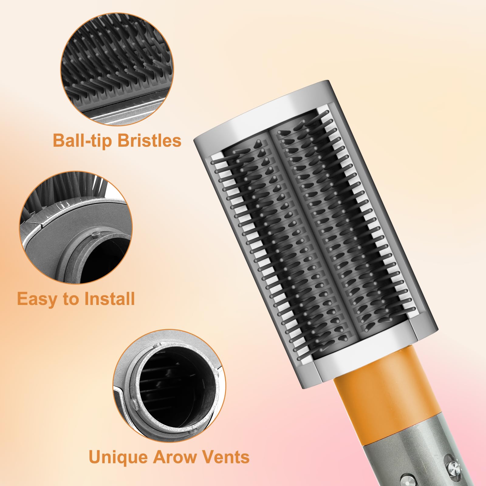 Zephblow smoothing brush designed for thick hair delivers smoother, more manageable styling.
