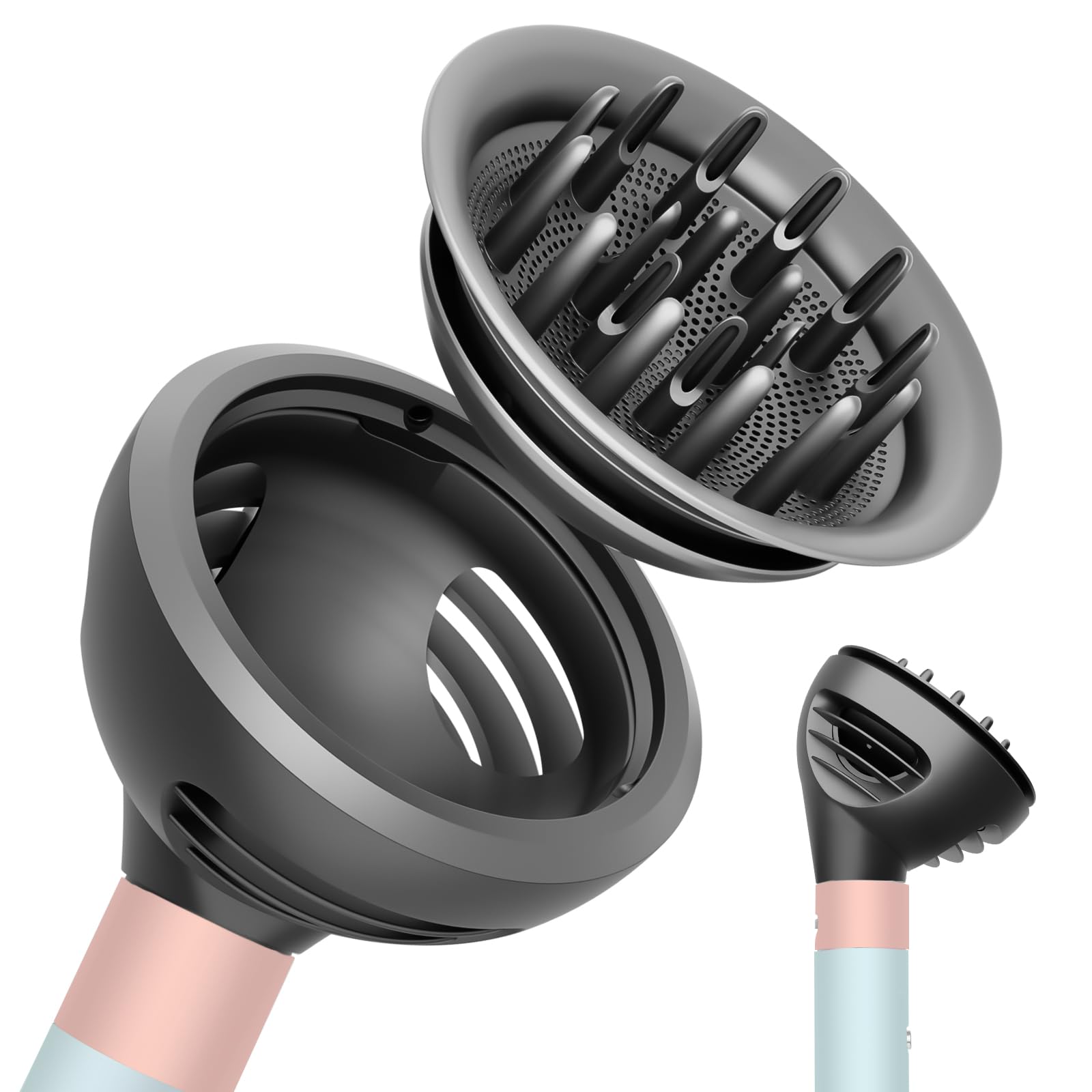 ZEPHBLOW Wave Curl Diffuser in dome mode delivering defined curl waves.