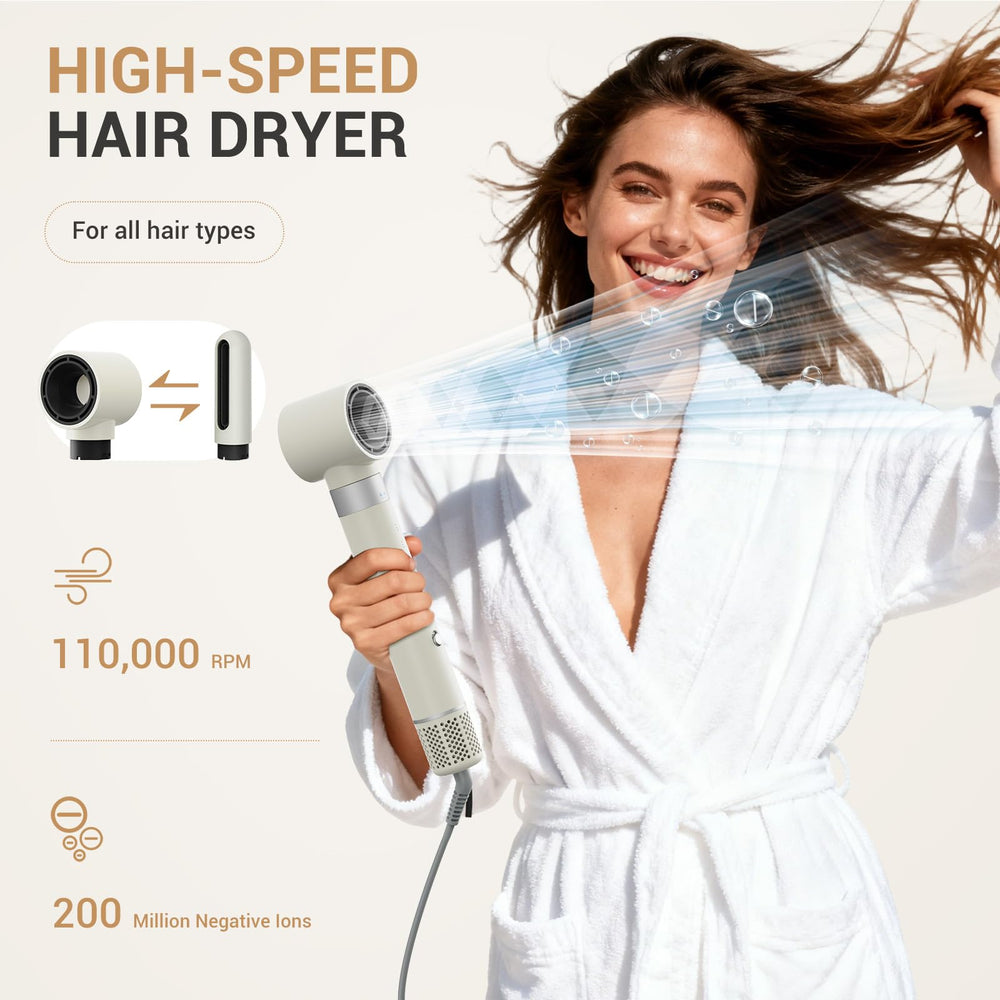 Zephyrluxe air wrap fast-drying motor speeds up daily styling.