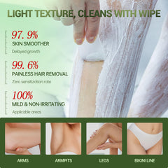 Zeponyx Hair Removal Cream legs application shows efficient leg hair removal for smooth skin.