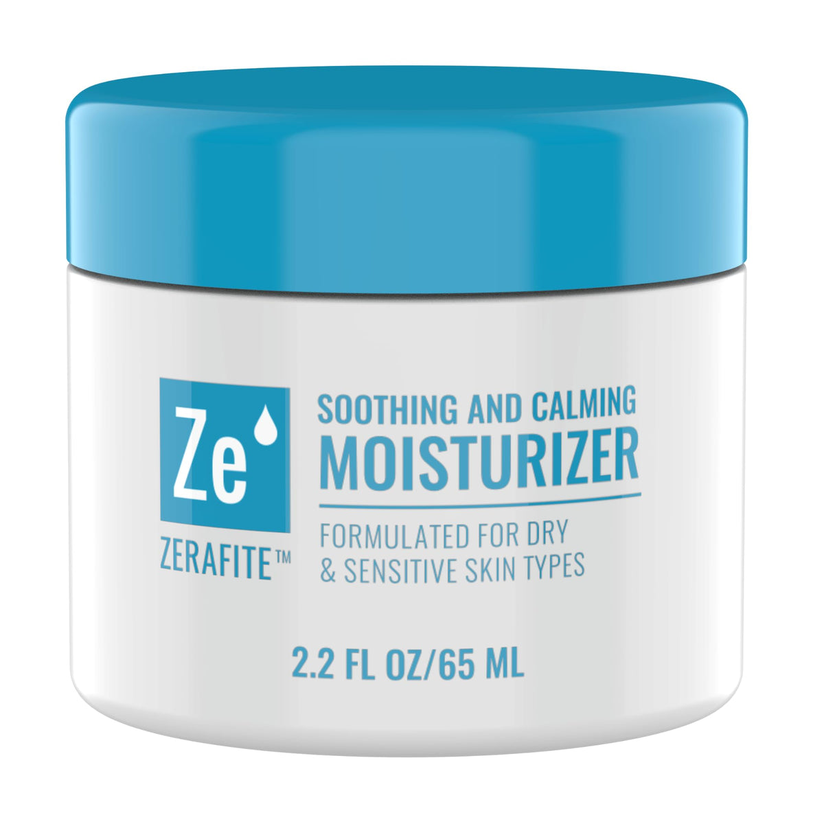 ZERAFITE moisturizer bottle pump shows easy daily hydration for sensitive skin.