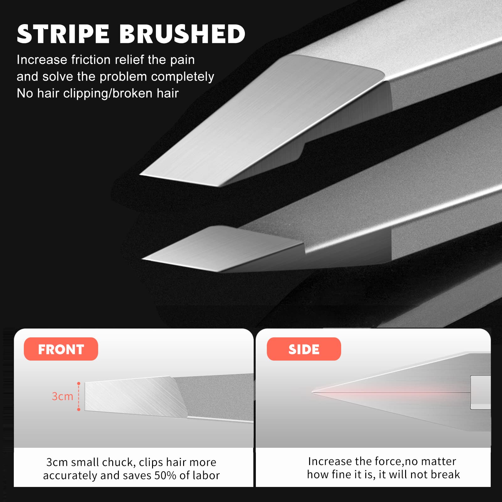 ZERNBER stainless steel precision eyebrow tweezers daily grooming in routine