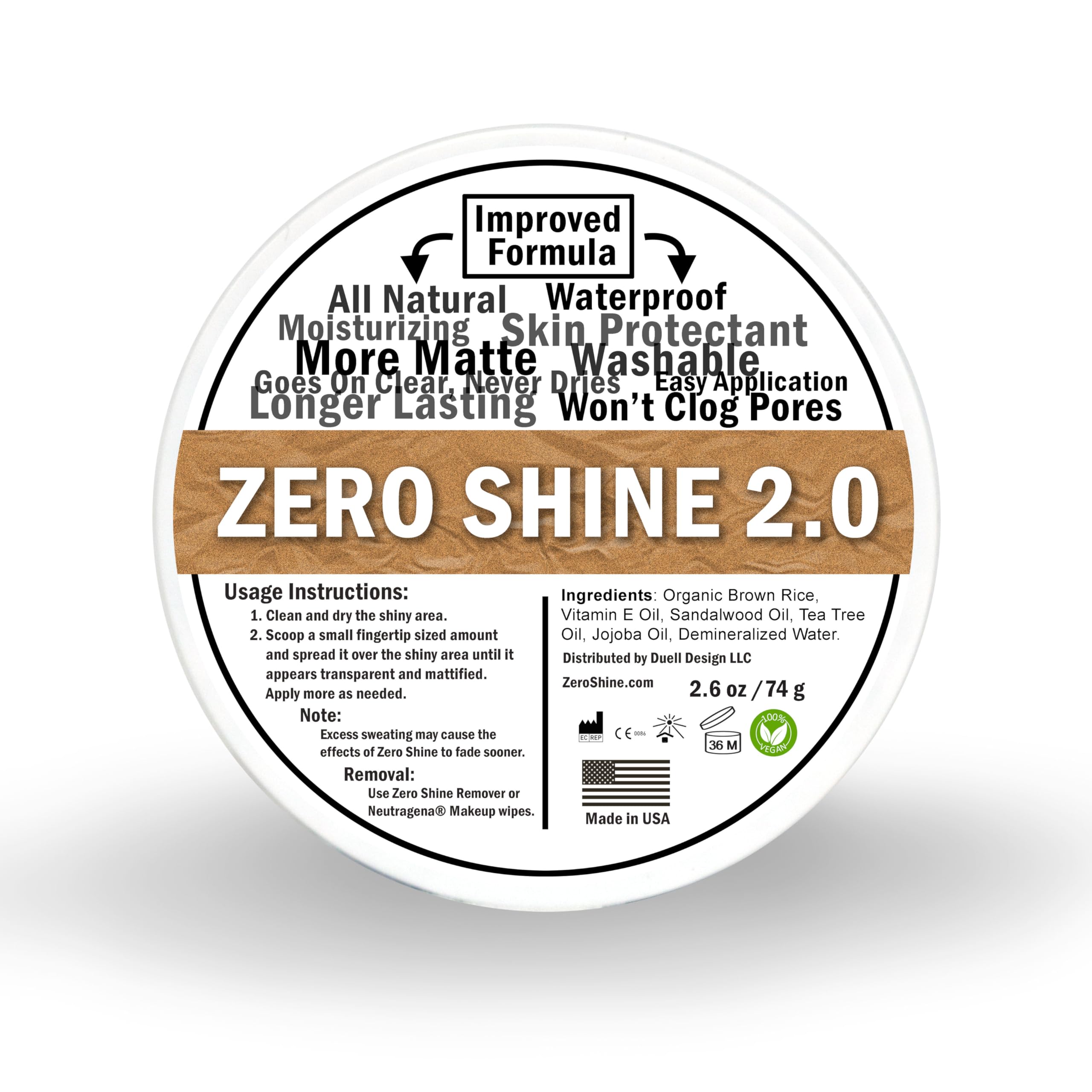 Zero Shine Jar closeup shows matte finish and oil-control benefits.