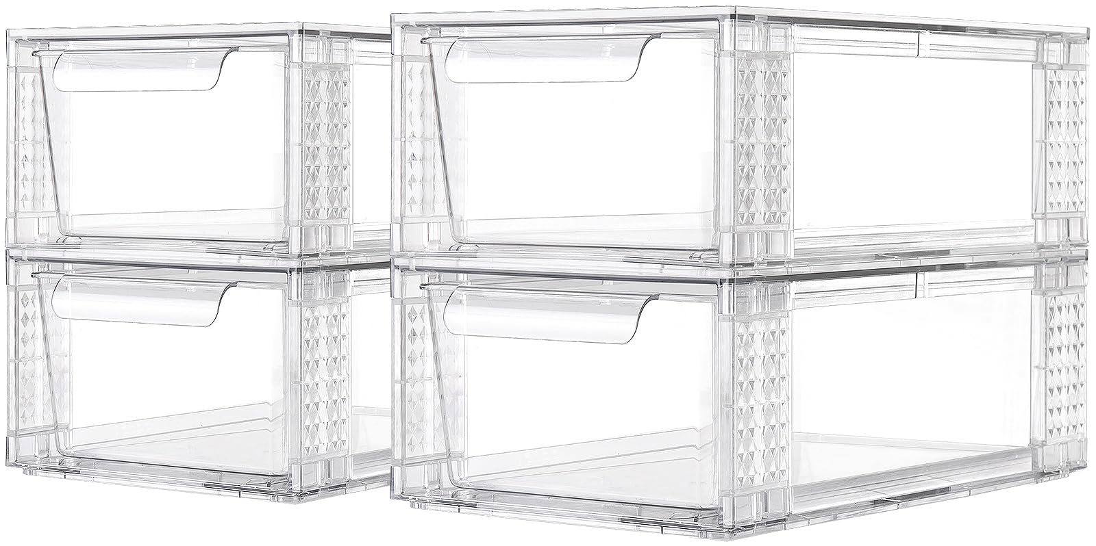Zero Zoo clear stackable drawers low-profile assembly for compact spaces and easy setup